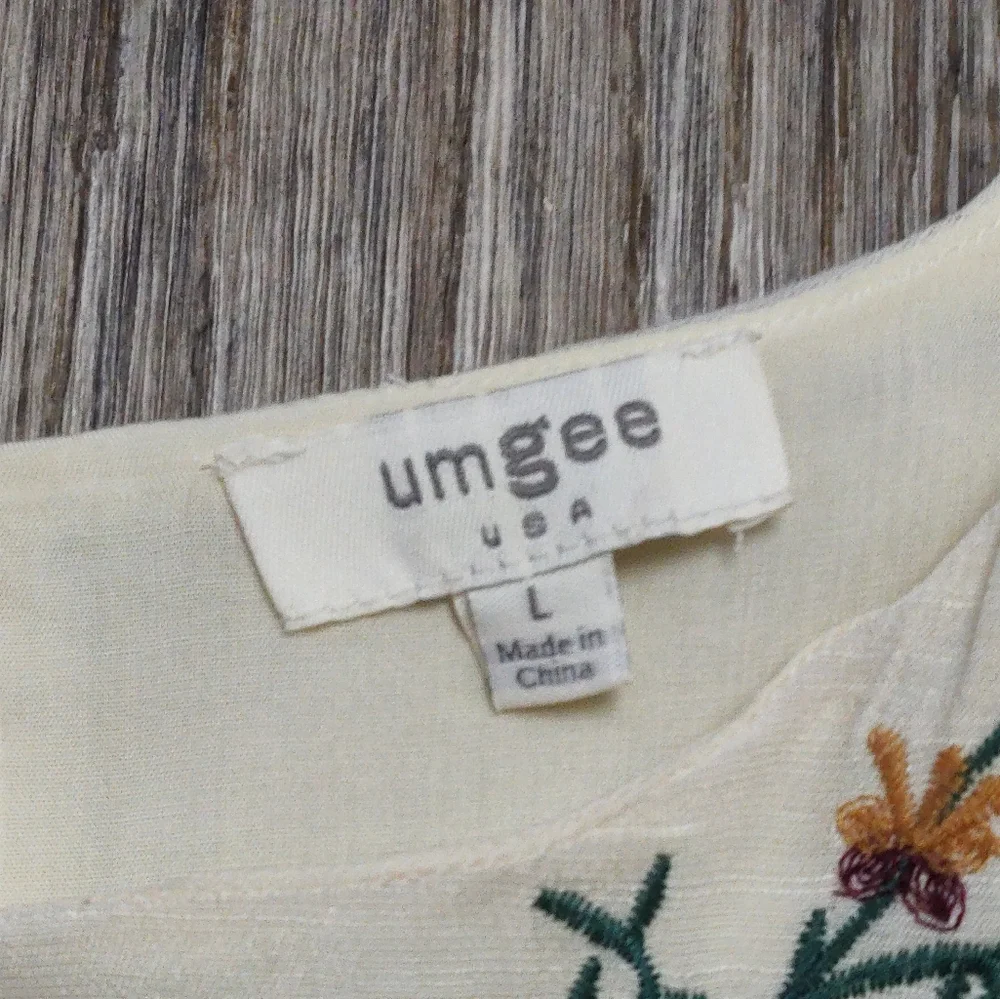Umgee floral embroidered Bohemian swing top USA Women's size L - Picture 10 of 14